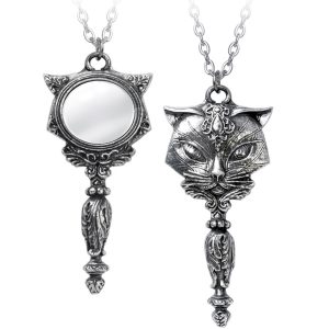 soldes pas cher ALCHEMY GOTHIC Pendentif ‘Sacred Cat Vanitas’ 9