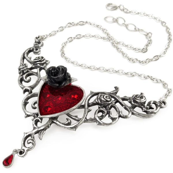 vente pas cher ALCHEMY GOTHIC Pendentif ‘The Blood Rose Heart’ 3