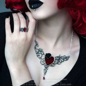 vente pas cher ALCHEMY GOTHIC Pendentif ‘The Blood Rose Heart’ 12