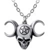 ALCHEMY GOTHIC Pendentif ‘Truinity Skull’ magasin solde 8