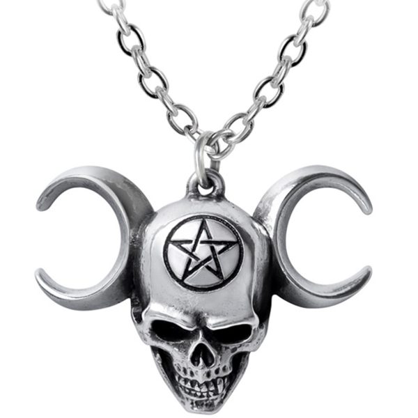 ALCHEMY GOTHIC Pendentif ‘Truinity Skull’ magasin solde 1