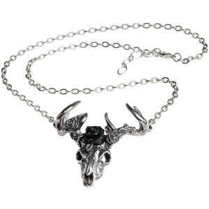 ALCHEMY GOTHIC Pendentif ‘White Hart, Black Rose’ boutique en ligne france 8