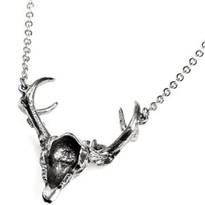 ALCHEMY GOTHIC Pendentif ‘White Hart, Black Rose’ boutique en ligne france 10