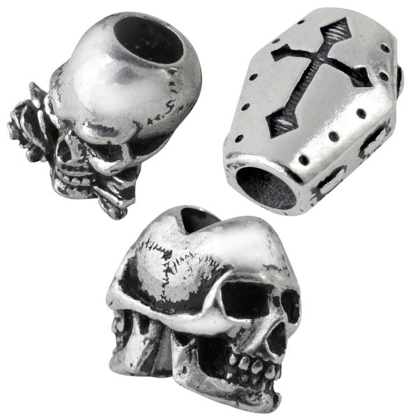 ALCHEMY GOTHIC Perles ‘Funereal’ Barbe & Cheveux site soldes 3