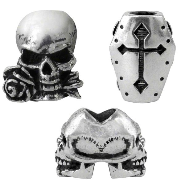 ALCHEMY GOTHIC Perles ‘Funereal’ Barbe & Cheveux site soldes 1