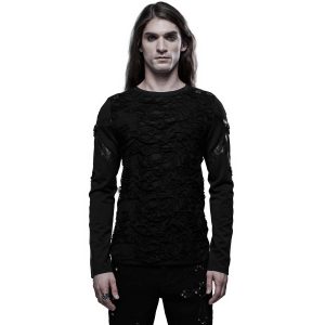 PUNK RAVE Polo Manches Longues ‘Astaroth’ Noir Paris 22