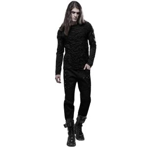 PUNK RAVE Polo Manches Longues ‘Astaroth’ Noir Paris 42