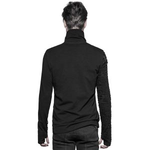 PUNK RAVE Polo Manches Longues ‘Black Plague’ Noir prix de gros 19