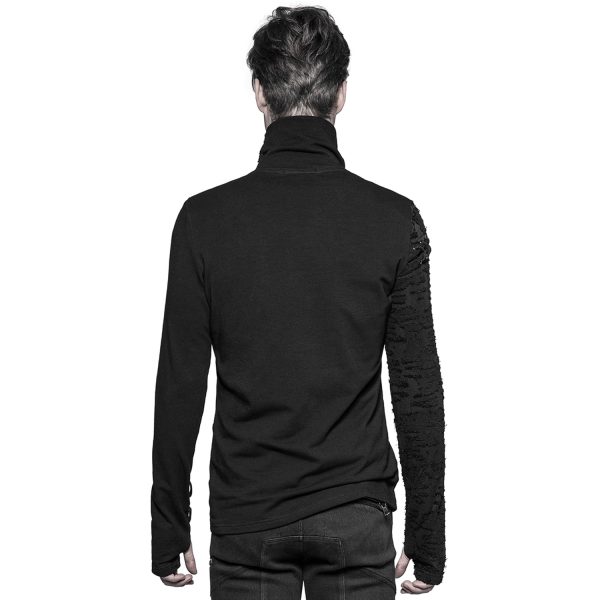 PUNK RAVE Polo Manches Longues ‘Black Plague’ Noir prix de gros 4