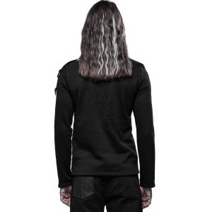 de garantie authentique PUNK RAVE Polo Manches Longues ‘Dark Devil’ Noir 21