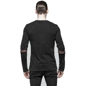 PUNK RAVE Polo Manches Longues ‘Nautilus’ Noir Et Marron magasin pour 20