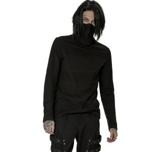 PUNK RAVE Polo Masque ‘Xenos’ Noir Nouvelle tendance 18