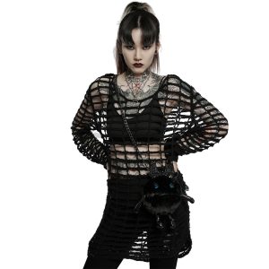 PUNK RAVE Pull Ample ‘Dark Doll’ Noir mode pas cher 19