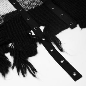 PUNK RAVE Pull ‘Dark Doll’ à Rayures Noires Et Blanches online boutique 58