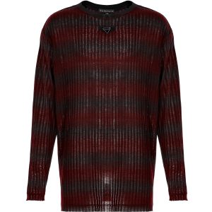 soldes pas cher PUNK RAVE Pull ‘Pagan’ Rayé Rouge Et Noir 31