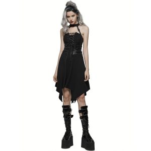 PUNK RAVE Robe Asymétrique ‘Bestia’ Noire magasin paris 21