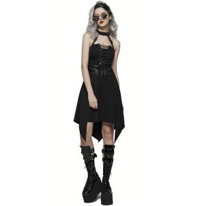 PUNK RAVE Robe Asymétrique ‘Bestia’ Noire magasin paris 23