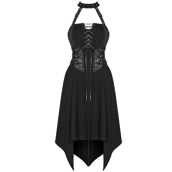 PUNK RAVE Robe Asymétrique ‘Bestia’ Noire magasin paris 8