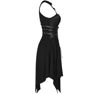 PUNK RAVE Robe Asymétrique ‘Bestia’ Noire magasin paris 31