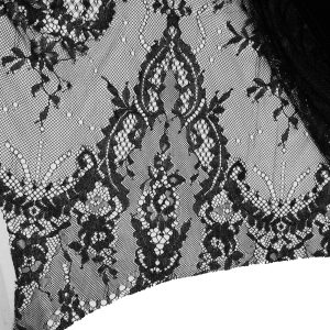 remise en ligne Eva Lady Robe Asymétrique ‘Fael’ En Dentelle Et Jacquard Noirs 52