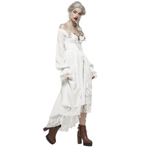 acheter en ligne PUNK RAVE Robe ‘Duchess’ Blanche 15