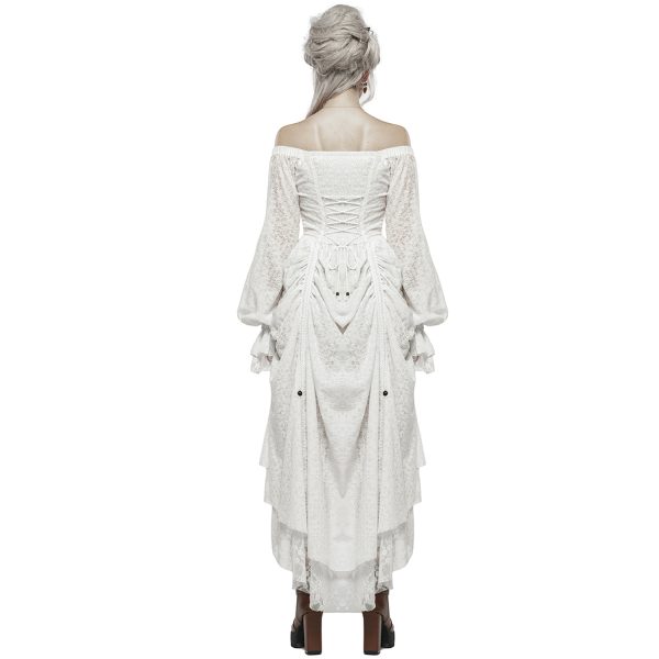 acheter en ligne PUNK RAVE Robe ‘Duchess’ Blanche 4