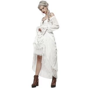 acheter en ligne PUNK RAVE Robe ‘Duchess’ Blanche 19