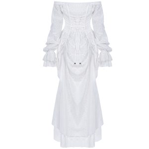 acheter en ligne PUNK RAVE Robe ‘Duchess’ Blanche 25