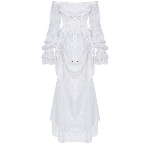 acheter en ligne PUNK RAVE Robe ‘Duchess’ Blanche 8