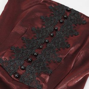 DEVIL FASHION Robe Gothique ‘Narcissa’ Rouge mode pas cher 48