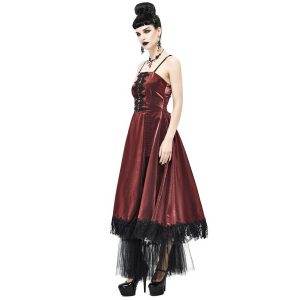 DEVIL FASHION Robe Gothique ‘Narcissa’ Rouge mode pas cher 26