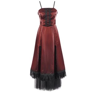 DEVIL FASHION Robe Gothique ‘Narcissa’ Rouge mode pas cher 38