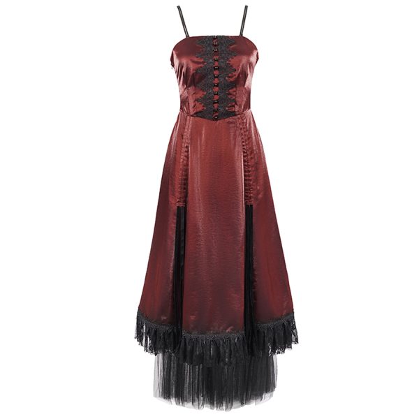 DEVIL FASHION Robe Gothique ‘Narcissa’ Rouge mode pas cher 11