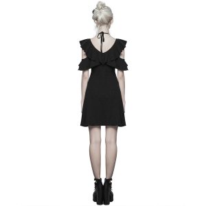 PUNK RAVE Robe Gothique ‘Night Peony’ Noire boutique pas cher 17