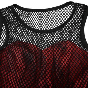 Nouvelle tendance PUNK RAVE Robe ‘Maelle’ Rouge Et Noire 30