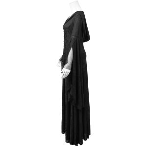 livraison la plus rapide PUNK RAVE Robe-Manteau à Capuche ‘Theatre Of Tragedy’ Noire 42