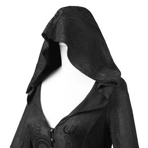 livraison la plus rapide PUNK RAVE Robe-Manteau à Capuche ‘Theatre Of Tragedy’ Noire 46