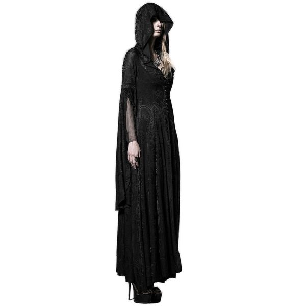 livraison la plus rapide PUNK RAVE Robe-Manteau à Capuche ‘Theatre Of Tragedy’ Noire 5