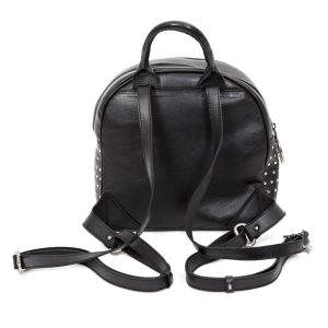 NEW ROCK Sac à Dos ‘Pentagram’ En Cuir Et Velours Noirs soldes luxe 12