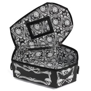 achetez pas cher DEVIL FASHION Sac à Main ‘Coffin And Bones’ Noir 44