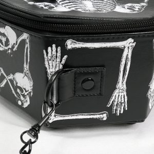 achetez pas cher DEVIL FASHION Sac à Main ‘Coffin And Bones’ Noir 50