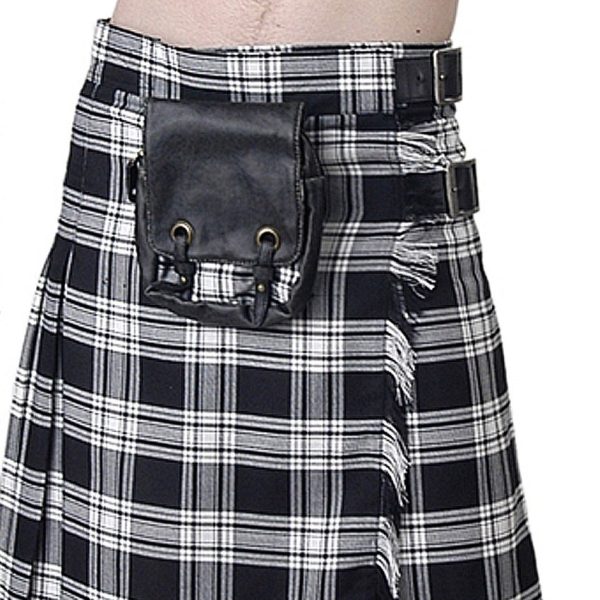 Officielle QUEEN OF DARKNESS Sac De Kilt ‘White And Black Plaid’ 3