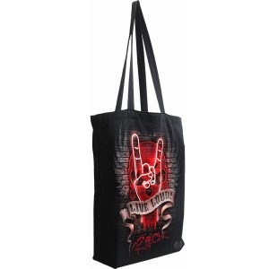 SOLDES TOUT À Spiral Direct Sac Fourre-Tout ‘Live Loud’ En Coton Noir 12