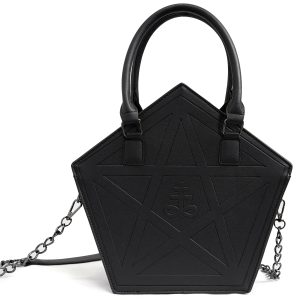 boutiqued pas cher DEVIL FASHION Sac Fourre-Tout ‘Pentagramme’ Noir 33