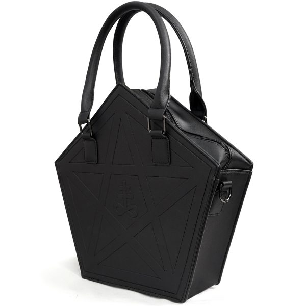 boutiqued pas cher DEVIL FASHION Sac Fourre-Tout ‘Pentagramme’ Noir 11