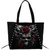 Spiral Direct Sac Fourre-Tout ‘Skulls N’ Roses’ En Simili Cuir Noir achat pas cher 11