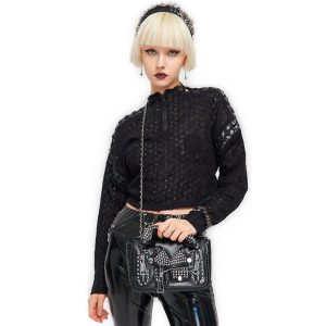 DEVIL FASHION Sac ‘Heavy Metal Leather Jacket’ Noir Promotio de vente 20