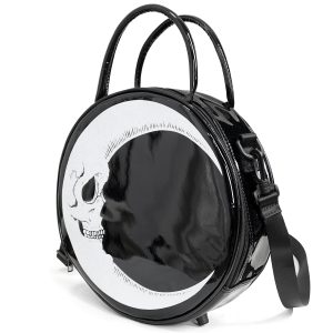 DEVIL FASHION Sac Rond ‘Skull Moon’ Noir Et Blanc bas prix 38