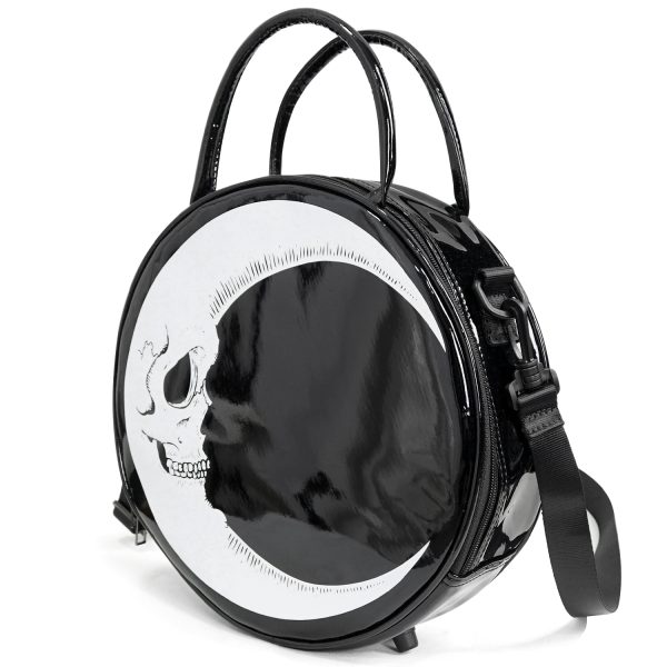 DEVIL FASHION Sac Rond ‘Skull Moon’ Noir Et Blanc bas prix 12