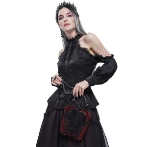 DEVIL FASHION Sac ‘Satin Blood’ Rouge Et Noir guranteed de qualité 20